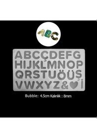 Resim Epoksi Silikon Kalıp Bubble Büyük Harfler Kalıbı 33 Lü 