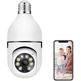 Resim Hirase Ip36 Ampul Kamera 360 Derece Dönebilen Led'li Ip Kamera 