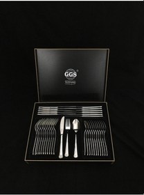 Resim Marion Mat Solingen 96 Parça Kutulu Çatal Kaşık Bıçak Seti Altın 