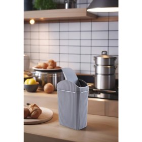 Resim Mini Çöp Kovası, Mutfak, Banyo, Tuvalet, Ofis Çöp Kutusu Gri 