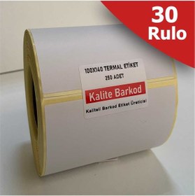 Resim 100X140 Termal Etiket 30 Rulo Barkod Etiket Kalite Barkod 