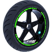 Resim Floresan Yeşil Moto GP Stili Jant Şeridi Sticker Çınar Extreme 