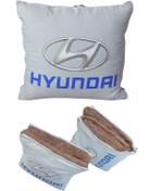 Resim Caisya Butik Hyundai Baskılı Battaniyeli Yastık Opsiyonel Kırlent 