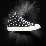 Resim LİASSHOES yıldızlar baskılı siyah keten çocuk spor ayakkabı sneaker 