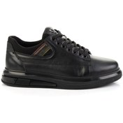 Resim Bambi Siyah Hakiki Deri Erkek Sneaker E01398142843 