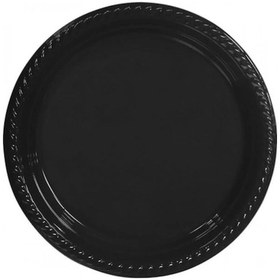 Resim Plastik Tabak 25 Adet Siyah Kullan At Tabak 22 Cm Doğum Günü Partisi Tabağı 