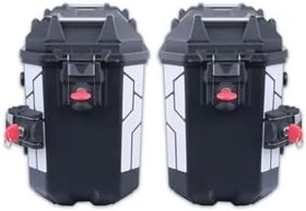 Resim GP Kompozit Universal 26 lt x 2 Plastik Motosiklet Yan Çanta Seti Siyah 