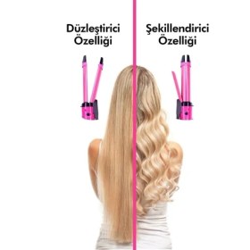 Resim Dempower 2 In 1 Saç Düzleştirici & Saç Şekillendirici Saç Maşası Pembe 