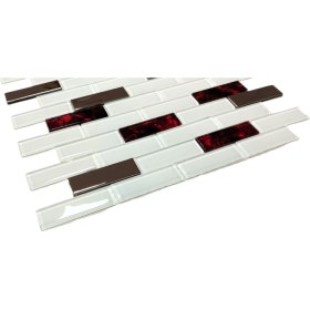 Resim MozaiKristaL Mutfak Tezgah Arası ve Iç Dekorasyon Için Kristal Cam Mozaik. Cam Ölçüsü: 23X73 Mm. File Ölçüsü: 30X30 cm. ( 1 Koli = 1 m2 Fiyatıdır ) 