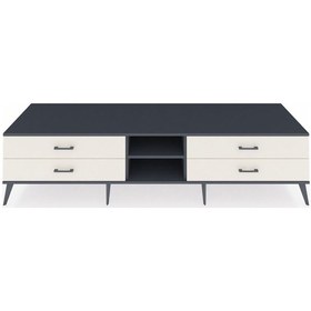 Resim Kronos Tv Ünitesi Tek Raflı 4 Çekmeceli 220x59x51 Antrasit-antrasit/aytaşı Antrasıt/aytası - Antrasıt 