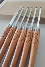 Resim AFK Ağaç Torna Makineleri İçin Yüksek Kalite Karbür Uçlu 6'LI Bıçak seti 