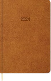 Resim 2024 Günlük Termo Deri Ajanda Taba 14 20 Taba 