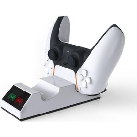 Resim Ps5 Kol Şarj Edici Stand Dock Göstergeli Çift Kol Şarjı Tp5-05... 