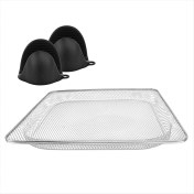 Resim Empoorlium Hava Fritöz Fırın Sepeti Hava Fritöz Sepeti Raf Yıkanabilir Kurutucu Raf Çıkarılabilir Fırın Örgü Sepeti Foodi SP100 (Yurt Dışından) 