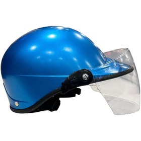 Resim Tex Jokey Tipi Standart Beden Mavi Yarım Motosiklet Kaskı 
