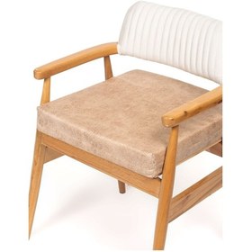 Resim 50x50x8cm Sandalye Minderi Dayanaklı Fermuarlı Yıkanabilir Kumaş Bahçe-balkon Minderi 1adet Krem 