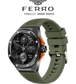 Resim FERRO FSW1117D-GY Quartz Yeşil Silikon 44 mm Akıllı Kol Saati 