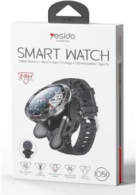 Resim Yesido Akıllı Saat NFC Entegre Bluetooth Kulaklık TWS iO50 Silikon Kordonlu Akıllı Saat watch 