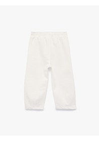 Resim Koton Şardonlu Beli Lastikli Basic Jogger Eşofman Altı Ekru 6smg40040ak Ekru 