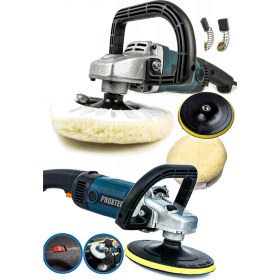 Resim Proxtech Premium Profesyonel 6 Kademeli Devirli Koltuk Yıkama Zımpara Pasta Cila Polisaj Makinesi Ful Set 