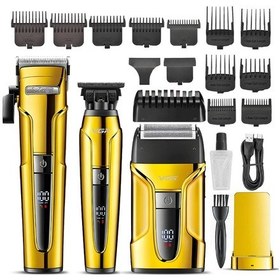 Resim Vgr Voyager V-694 Profesyonel Şarjlı Traş Makinesi Seti - 3'ü 1 Arada Kuaför Seti 