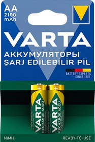 Resim Şarjlı Pil 56706101412/ 2 AA 2100 mAh R2U Pil 