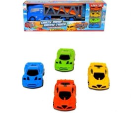 Resim Sole Oyuncak Sürtmeli 4 Arabalı 2 Katlı Tır 