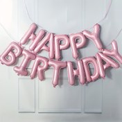 Resim On üç mutlu doğum günü balon afişleri, 40.64 cm alüminyum folyo doğum günü işareti banner harf balonları, 3D mutlu doğum günü balon parti süslemeleri 