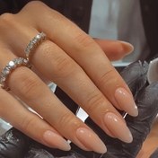 Resim 24 adet Hafif Nude Uzun Badem Şekilli Düz Renk Tam Kapak Sahte Tırnak Seti, Stilinizi Yenileyin, Kadınlar ve Kızlar İçin Güzel Sevgililer Günü Hediyesi. 