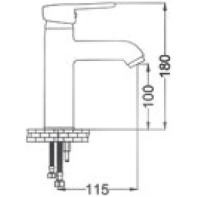 Resim Gms Zirve Mix Lavabo Bataryası Sıcak Soğuk Çift Su Girişi Zrv100 
