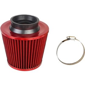 Resim Yaleker Evrensel Kırmızı 7.6cm Hava Filtresi - Yıkanabilir Performans Soğuk Hava Emiş Konisi 