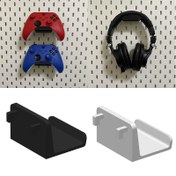 Resim IKEA Pegboardlar için uygun bir duvara monte edilebilir tutucu, kulaklık ve oyun kumandaları için tasarlanmış, ofis veya yatak odası kullanımı için mükemmel. 