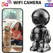 Resim Gaojunshop01 Gümüş 3mp Evcil Hayvan Güvenlik Robot Kamerası, Hareket Algılama, 360 Gece Görüş, İki Yönlü Ses 