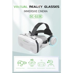 Resim VR SHINECON G15E Vr Gözlük Kulaklık ile 3D Sanal Gerçeklik Gözlükleri 4.5-7.0 Inç Cep Telefonu Için Uyumlu 
