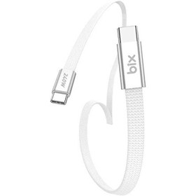 Resim Bix T5CC Type-C to Type-C 5A 240W 480Mbps Örgülü Hızlı Şarj Data Kablosu 1 M Beyaz 