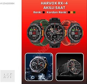 Resim Harvox RX-4 Su Geçrimez Darbeye Dayanıklı Akıllı Saat 