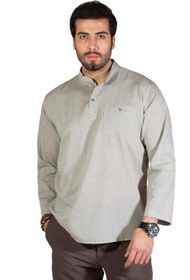 Resim Uzun Kol Şile Bezi Hakim Yaka Erkek Tshirt Taş 