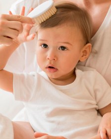 Resim BabyJem Fırça Tarak Setı Dogal Kıl - Gri - Gri / Standart 