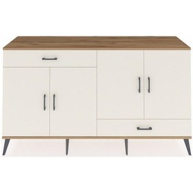 Resim Hyperion Konsol 5 Raflı 2 Çekmeceli 4 Kapaklı 176x44x99 Çam-aytaş Çam-aytaşı 