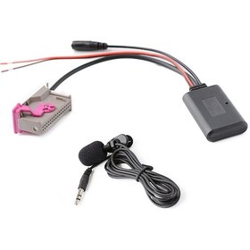 Resim Araba Rns-e 32pın Bluetooth Müzik + Mıc Çağrı Aux Ses Kablosu Audi A3 A4 A6 A8 Tt R8 