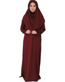 Resim Zehranaz Namaz Elbisesi Bordo Fermuarsız Namaz Elbisesi Bordo 