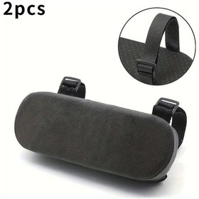 Resim Gateesat 2 Parça Ofis Kolçak Yastığı - Siyah Keten Kolluk Süngeri Siyah - 2 Adet 