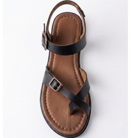 Resim Giamgia Store Kadın Siyah Parmak Arası Düz Sandalet-2407 
