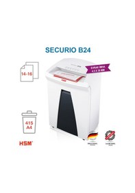 Resim HSM SECURIO B24 - Çapraz/konfeti kesim 4,5x30 MM Evrak İmha Makinesi / Kağıt Kırpma Makinesi - CD İmha Makinesi - 35 L 