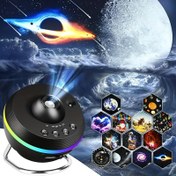 Resim 1 adet 13'ü 1 Arada Ultra-Şeffaf Meteor Projeksiyon Lambası, Döner Planetaryum LED Yıldızlı Gökyüzü Işığı, USB Arayüzü, USB Aydınlatma Aparatları, RGB Ayarlanabilir Noel Etkisi Projeksiyon Gece Işığı, 4K Yüksek Çözünürlük için 13 adet Film Levhası, 4 Tuş Kontrollü 1/2S Zamanlayıcı, Yatak Odası Masaüstü için Ortam Aydınlatması, Oyun Odası Ev Sineması için Düğün Tatil Hediyesi, Tavan Aydınlatması 