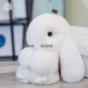 Resim Silver1 Gıoıo Yeni Yay Süsleri Tavşan Peluş Bebek Çekicilik Araba Anahtarlık Kolye (Yurt Dışından) 