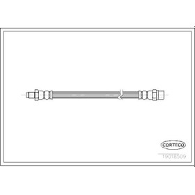 Resim CORTECO 19018509 Fren Hortumu 282Mm W201 W202 W203 1234280135 (WC181537) 