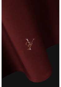 Resim İpek Kadife Fon Perde V-30 Bordo Bordo 