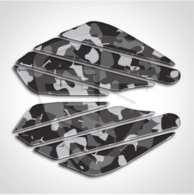 Resim Stripe Kamuflaj Depo Yan Pad Motorsiklet Universal 