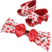 Resim Özlem Kız Bebek Hediyelik Sandalet Bandana Set 